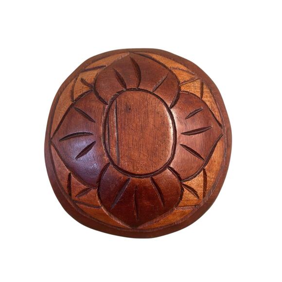 Handmade Wooden Bowl Catch All Dish Home Decor Made in Jamaica - Picture 1 of 2